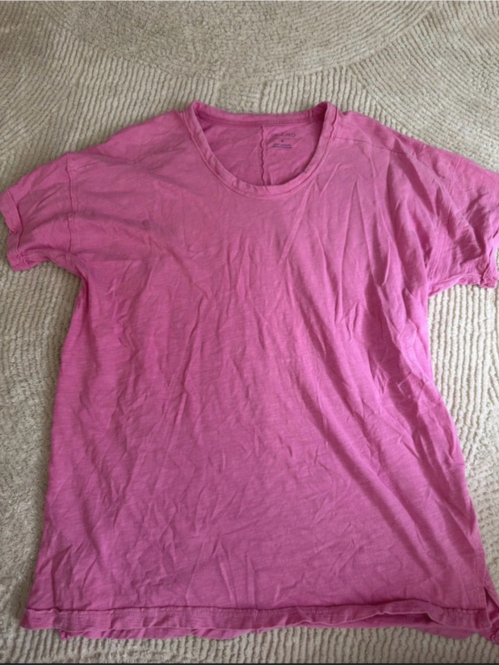 Pilcro Short Sleeve Crew Tee in Pink